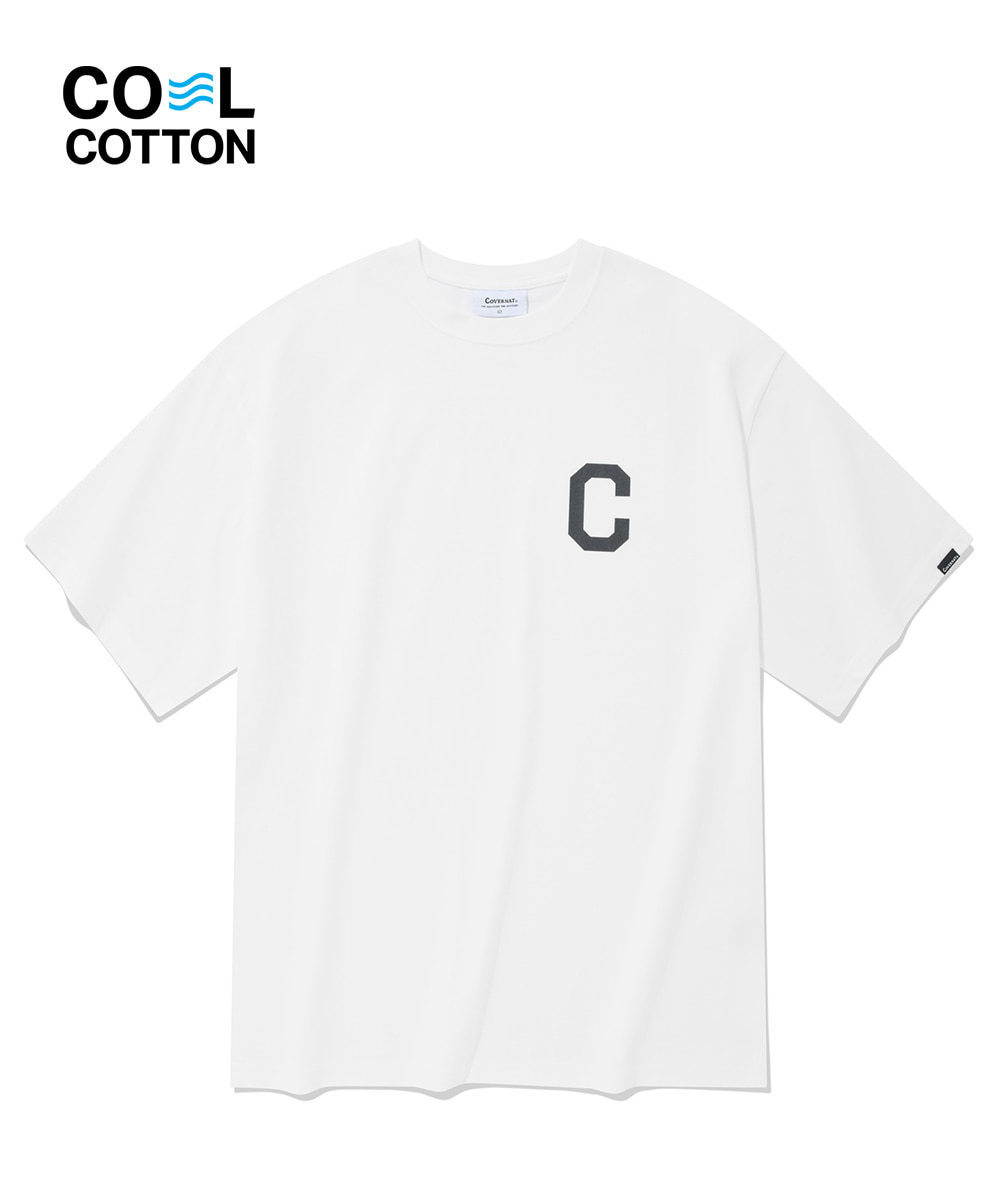 C 로고 티셔츠 화이트