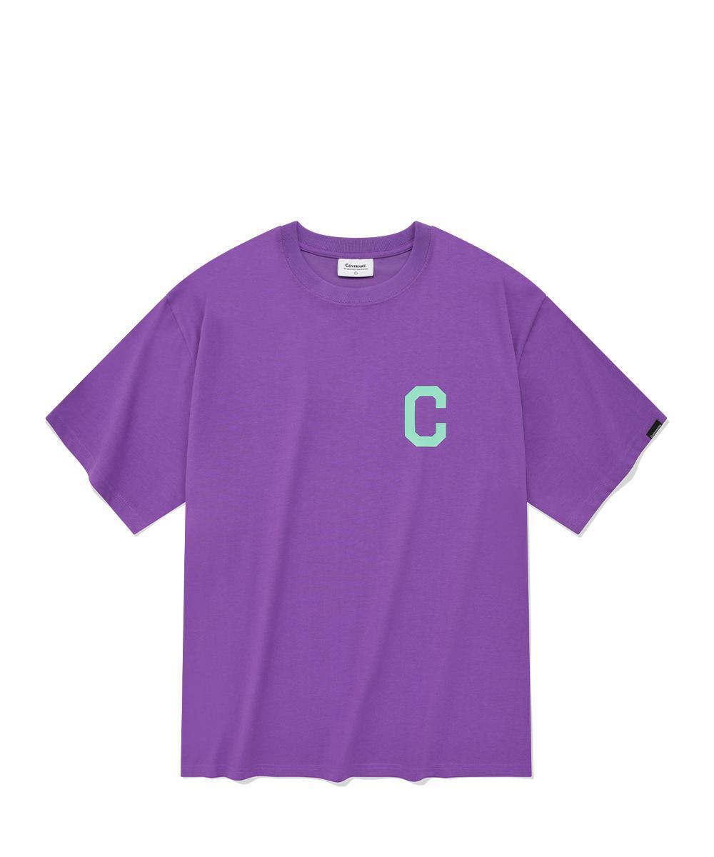 C 로고 티셔츠 퍼플