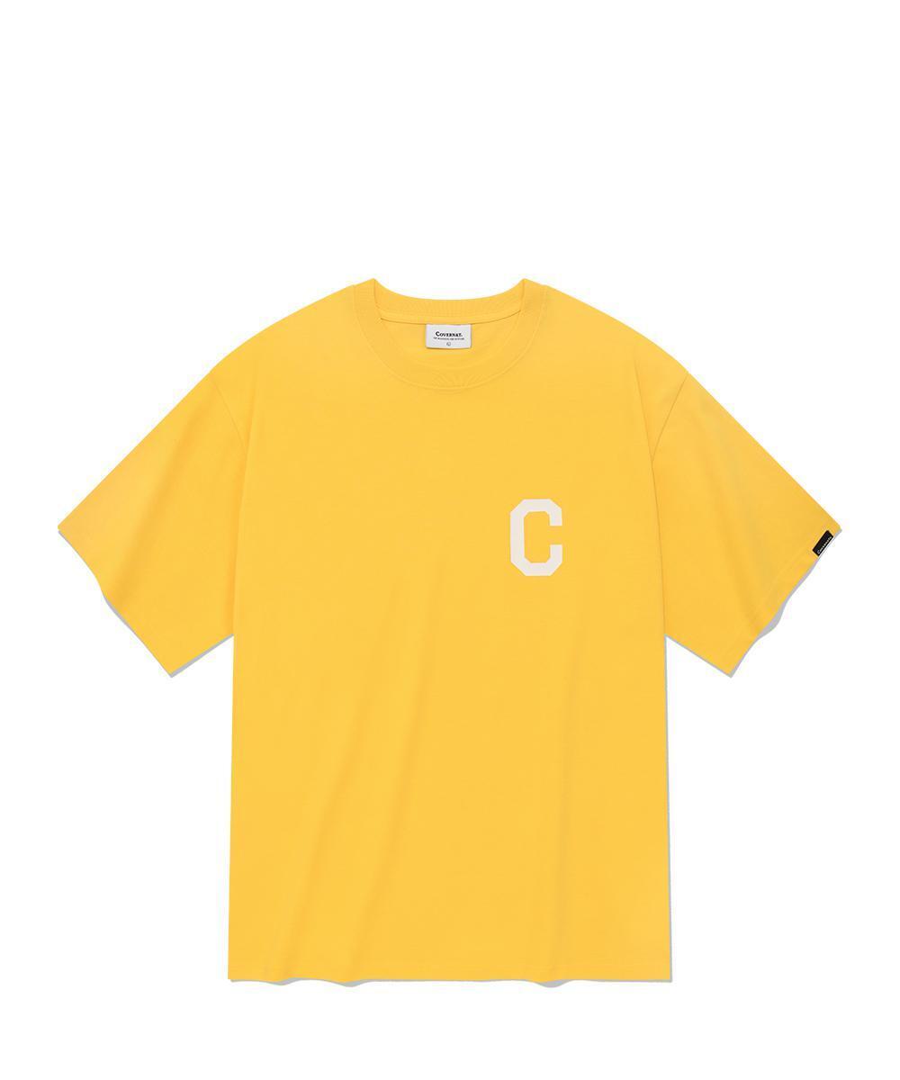 C 로고 티셔츠 옐로우