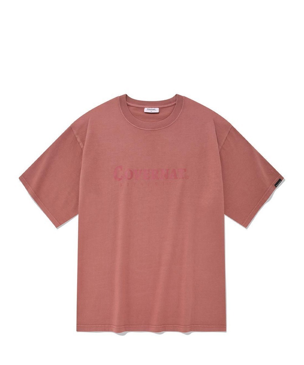 어센틱 로고 티셔츠 핑크