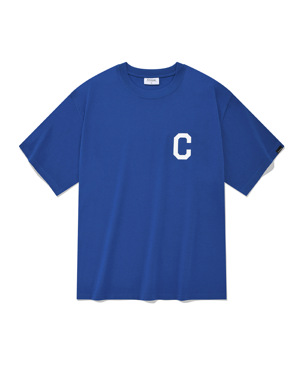 C 로고 티셔츠 블루