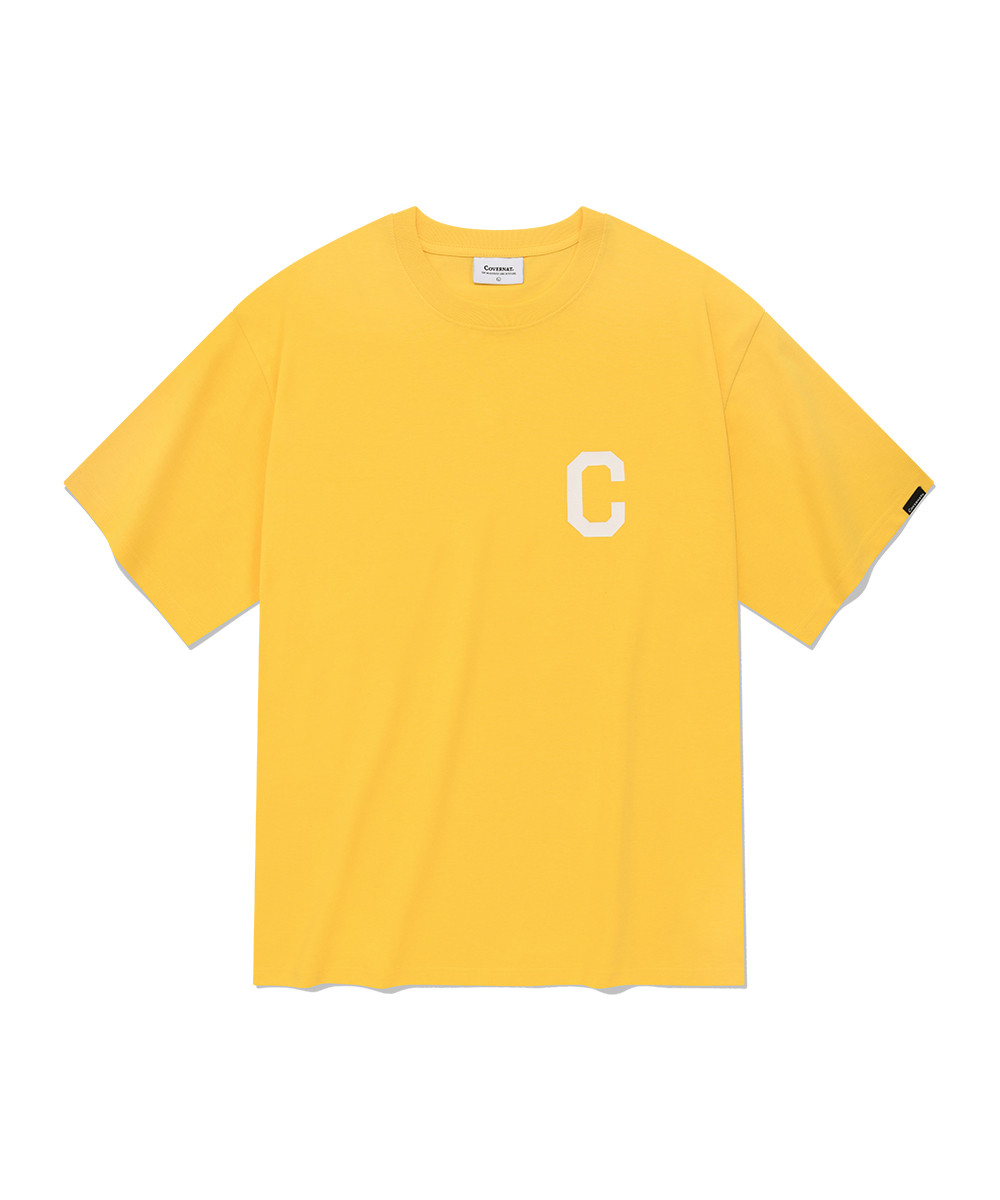C 로고 티셔츠 옐로우